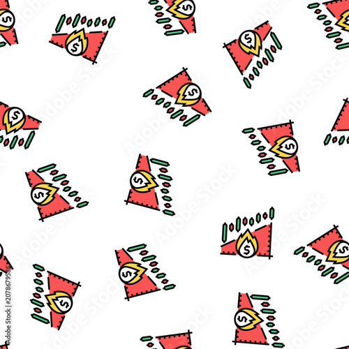 Fotografía stock inflation vector seamless pattern stock inflation sign illustration