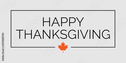 Canadian thanksgiving greeting with maple leaf