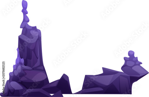 Bild auf Leinwand Purple Rocks