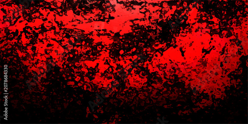 Obraz na plátně Abstract blood spatter texture, crimson rivulets and dark obsidian splatter