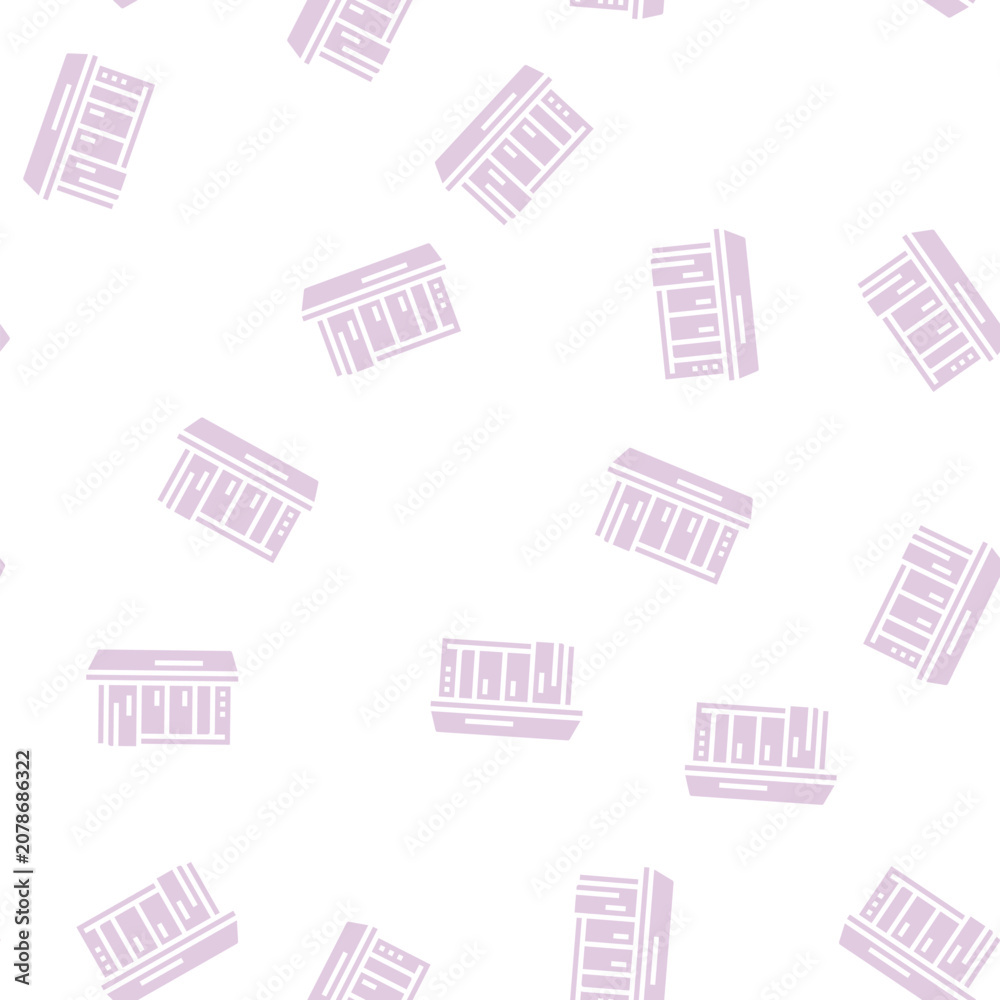 Fototapeta premium freezer equipment vector glyph seamless pattern freezer equipment sign illustration