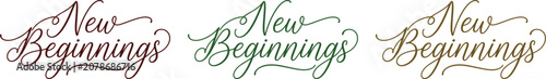 New beginnings calligraphy art