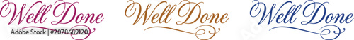 Well done logos in three colors