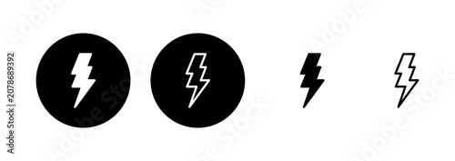 Photos Lightning icon logo design