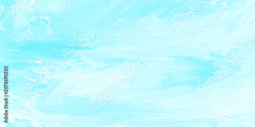 Photography Light blue abstract background with white brush strokes and textured canvas for