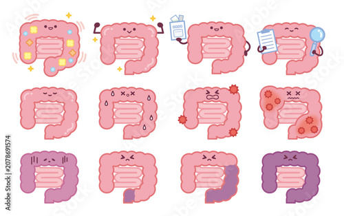 ベクターデータの腸のキャラクターセット