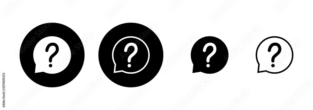 Fototapeta premium Question icon logo design. question mark sign and symbol