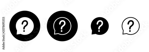 Bild auf Leinwand Question icon logo design. question mark sign and symbol