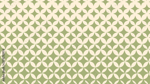 Green and beige geometric pattern background