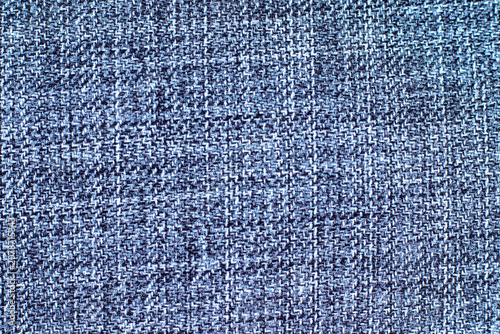 Принти на полотні Blue gabardine fabric texture close-up background of woven canvas textile material structure macro