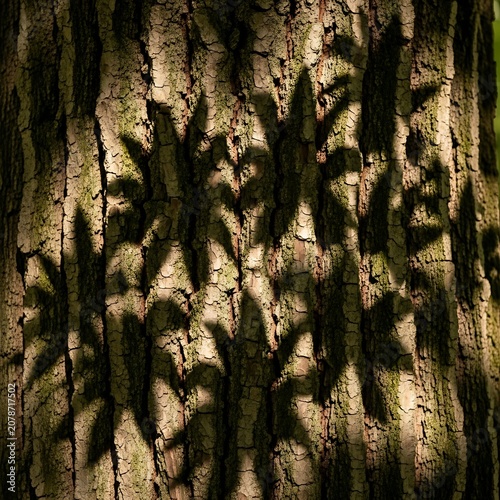 Close up of rough tree bark texture.
