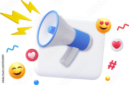 3d megaphone speaker