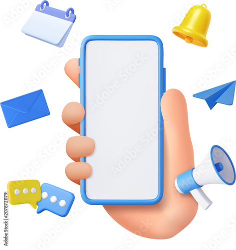 3d Phone with business management app.