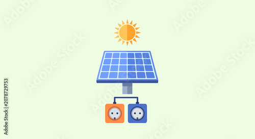 solar_panel_with_batteries_vector_graphic