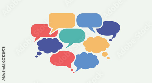 Speech Bubble Cluster Vector Illustration