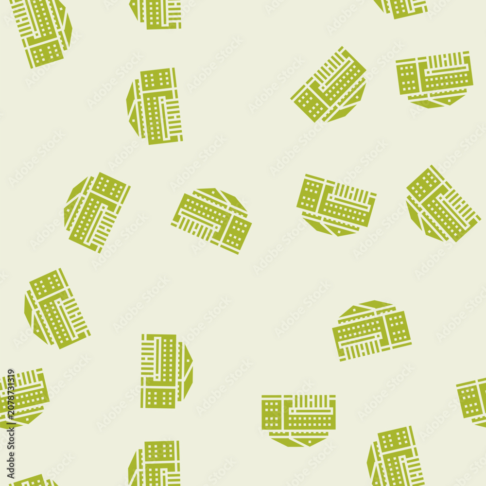 Obraz premium finance bank building vector glyph seamless pattern finance bank building sign illustration