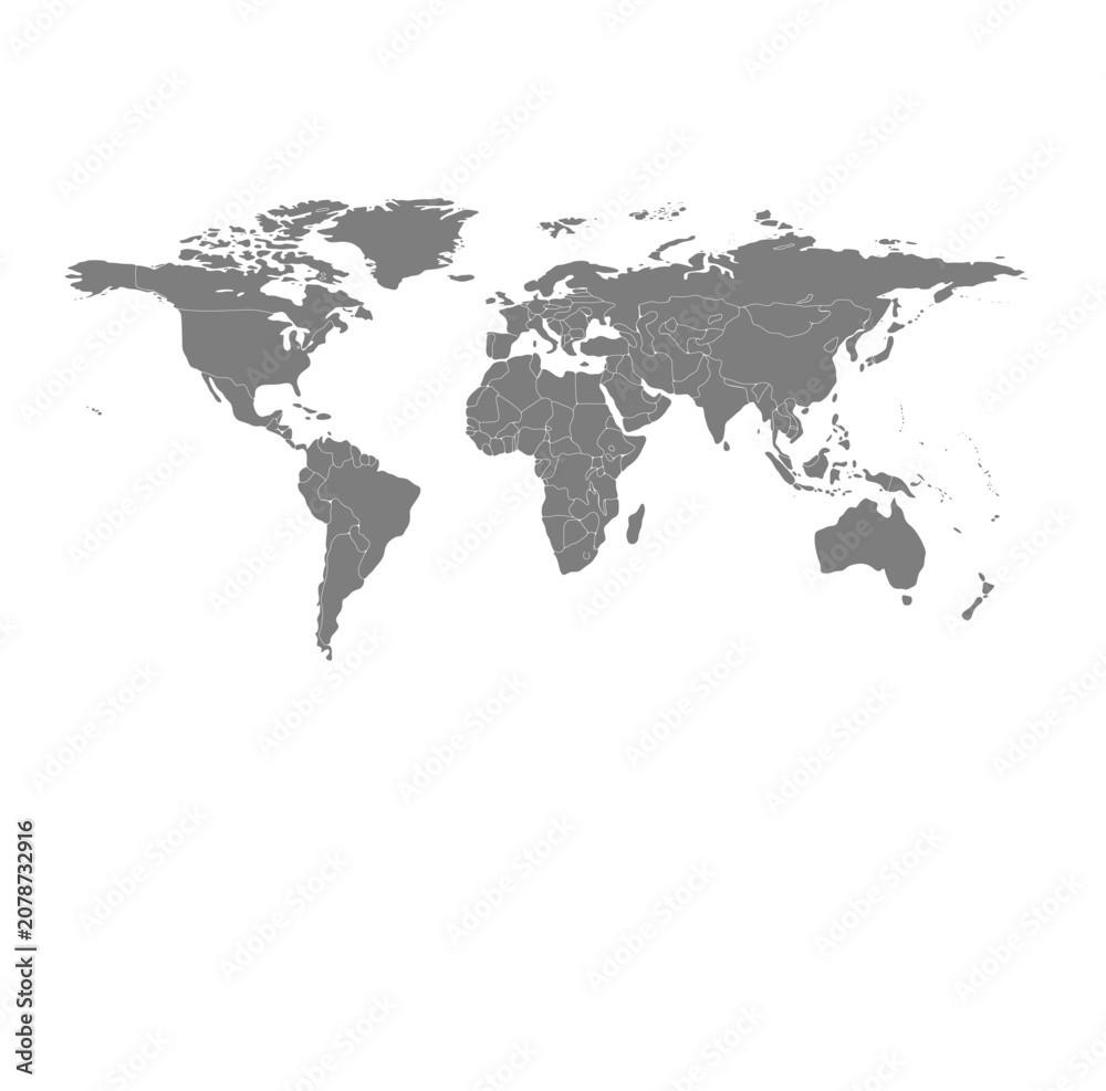 Fototapeta premium world map square grayscale 09 illustration image graphic for design projects presentations digital media marketing visuals professional commercial con