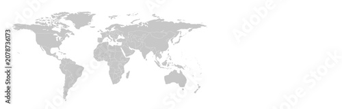 Obraz na płótnie world map long grayscale 1 04 illustration image graphic for design projects pre