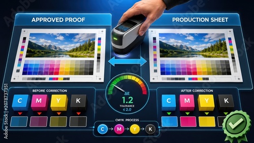 Approved Proof and Production Sheet Color Comparison