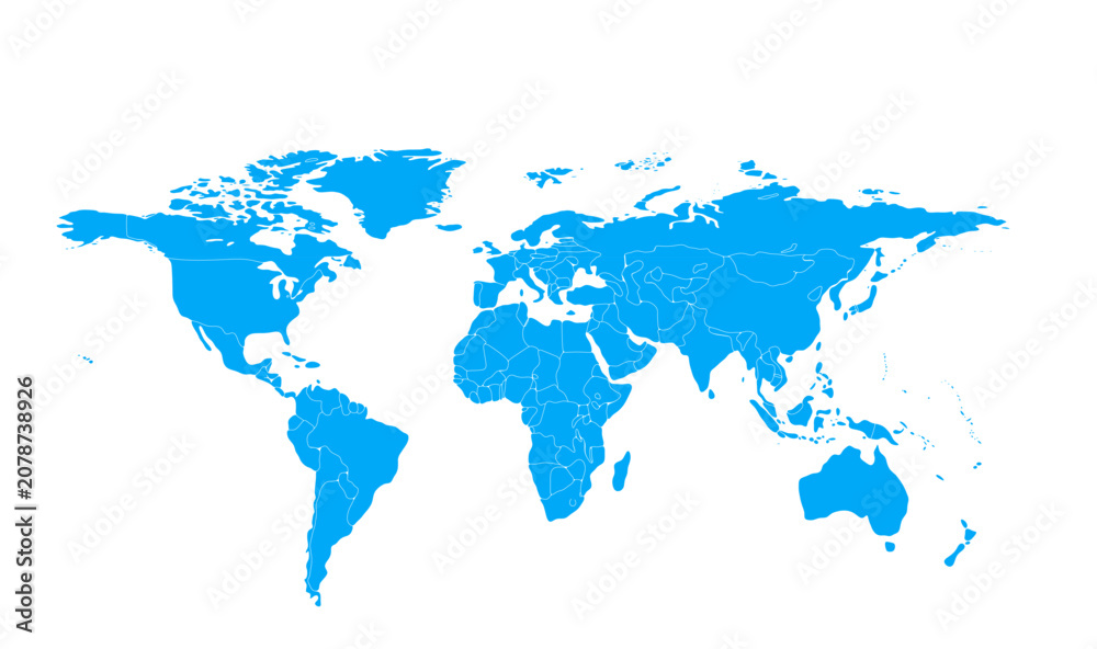 Fototapeta premium world map horizontal 01 illustration image graphic for design projects presentations digital media marketing visuals professional commercial content