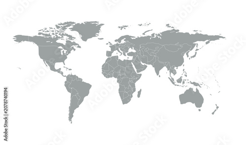 Fotografía Modern colour worldmap for horizontal 12 illustration image graphic for design p