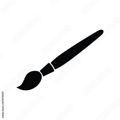 Doodle Brush Art Supply Solid Silhouette Icon Design Collection