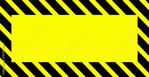 Cuadro en lienzo Schild zeigt Absperrung - Vorlage mit Textfreiraum