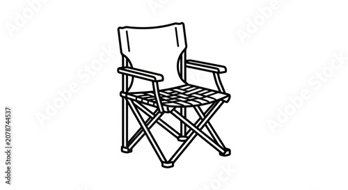 Portable folding chair for outdoor camping and fishing