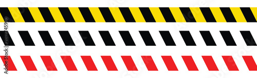 Red Yellow Black Hazard Danger Warning Barrier Tape.