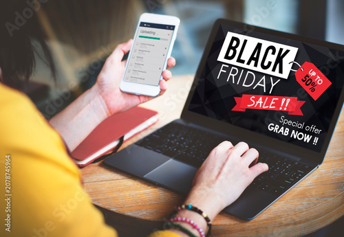 Fotografía Black Friday Discount Half Price Promotion Concept