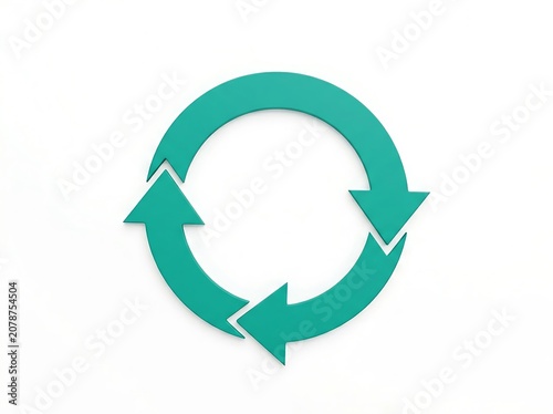 Circular arrow loop symbolizing recycling process.