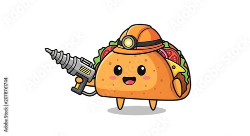 Cute cartoon turtle with backpack illustration.