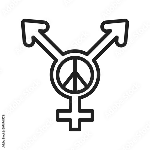 Canvas Print Gender Equality Icon