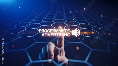 Programmatic advertising technology and digital marketing automation concept