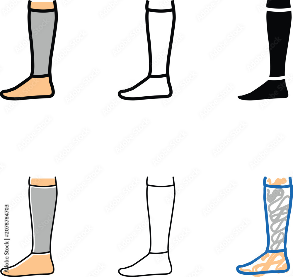Obraz premium loose sock color icon vector. loose sock sign. isolated forms symbol