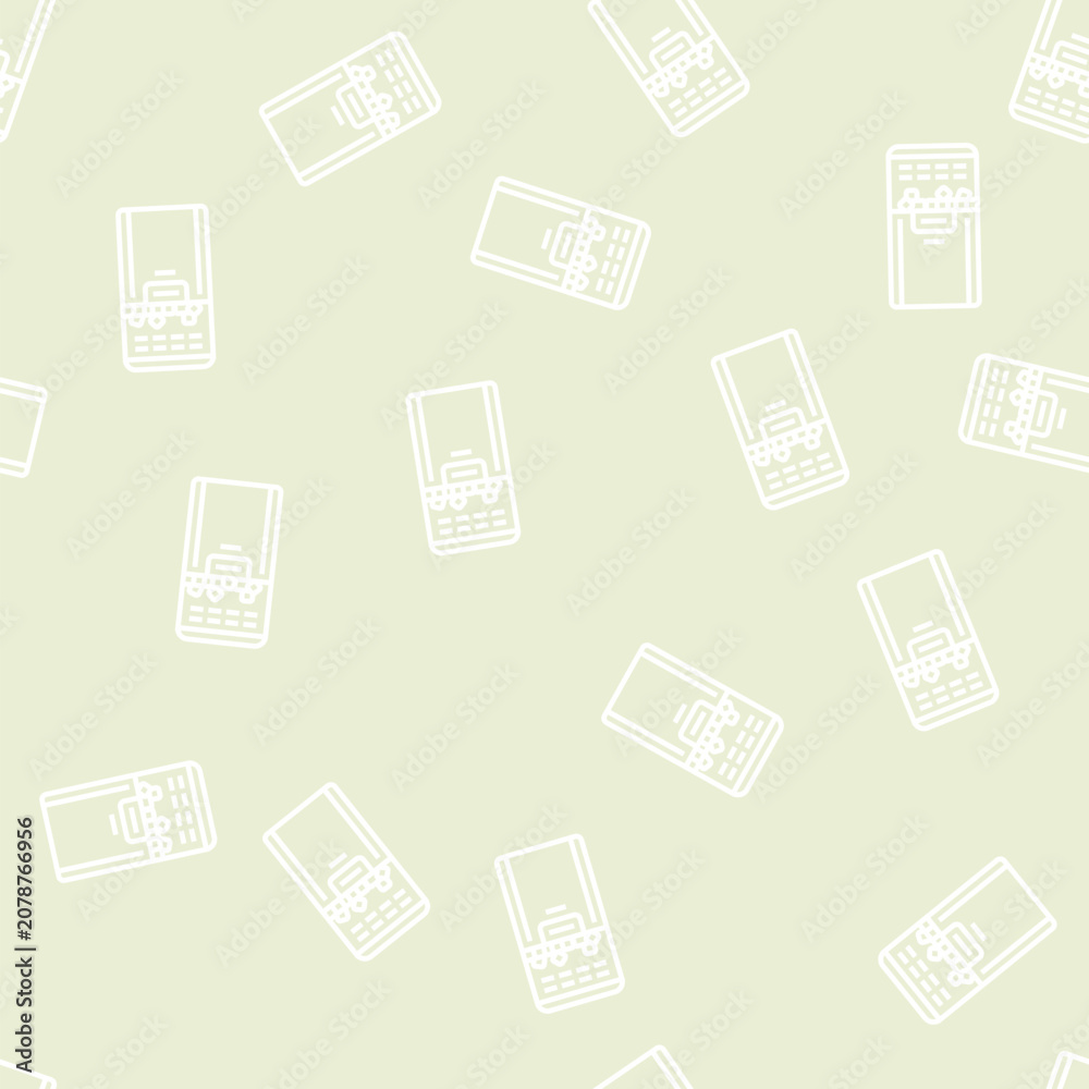 Fototapeta premium ice maker vector line seamless pattern ice maker sign illustration