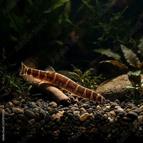 Close up of a common lizard on forest floor.