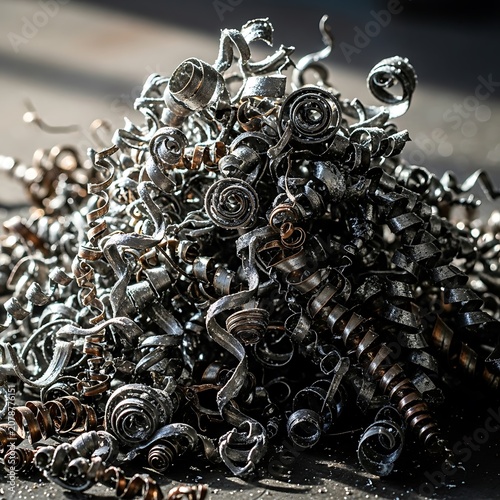 Close-Up of Metal Screws and Hardware Components.