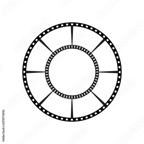 Circular Film Strip Frame Isolated