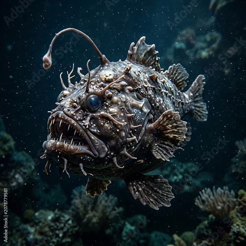 Close up of a sea turtle underwater.