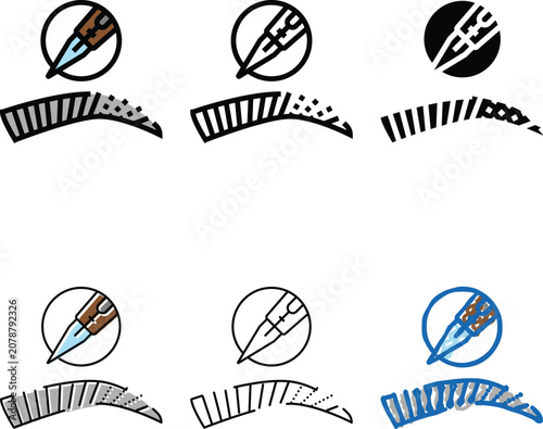 Quadro su tela nano brows color icon vector