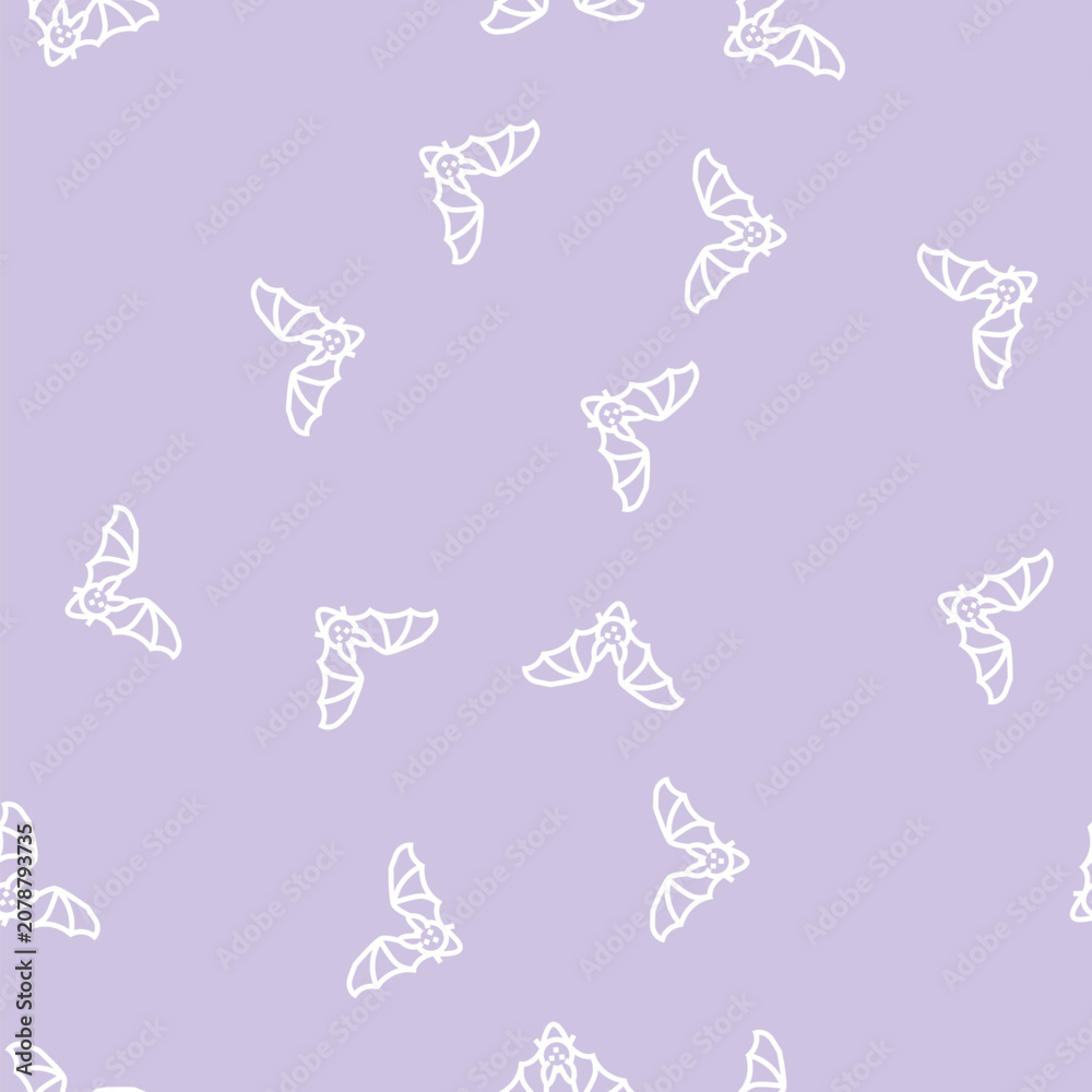 Fototapeta premium bat animal in zoo vector line seamless pattern bat animal in zoo sign illustration