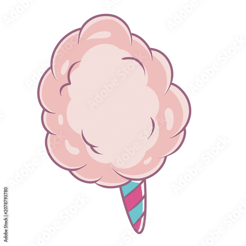 Tableau sur toile Cute Cotton Candy Illustration – Sweet Carnival Dessert Vector

A colorful cotton candy illustration featuring fluffy pink and blue candy in a clean vector style