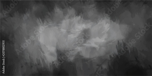 Fotografie Abstract water splash in water and forest rain with mist, fog and storm clouds,