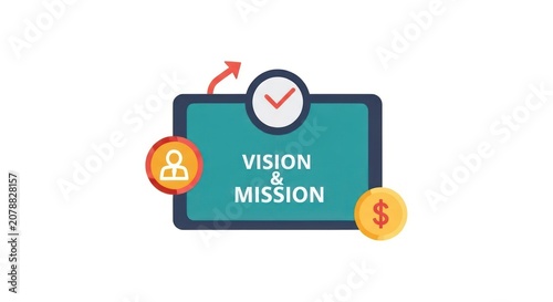 Business vision and mission concept.
