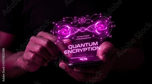 Quantum Encryption Technology on a Mobile Device for Secure Data Transfer.