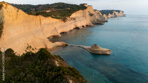 Cape Drastis coastline in Corfu, Ionian Sea, Greece