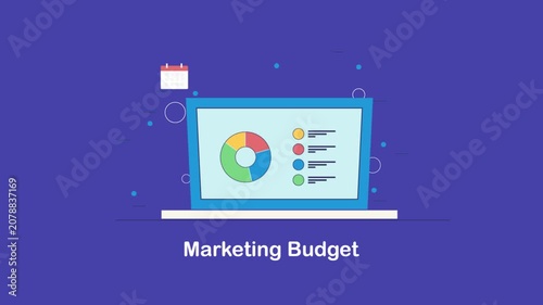 Marketing budget dashboard, allocation visibility with financial insights.
