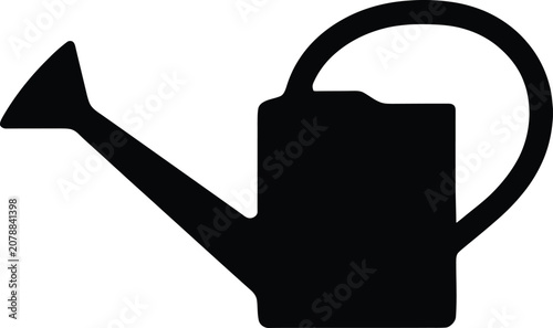 Vector silhouette of a watering can for gardening and irrigation needs