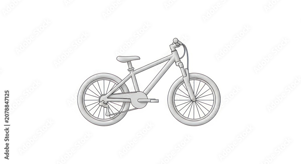 Fototapeta premium Simple bicycle line drawing illustration.